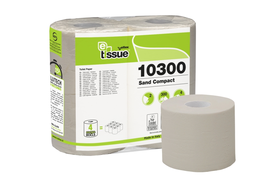 E-Tissue Sand Compact — Papier hygiénique 300 feuilles