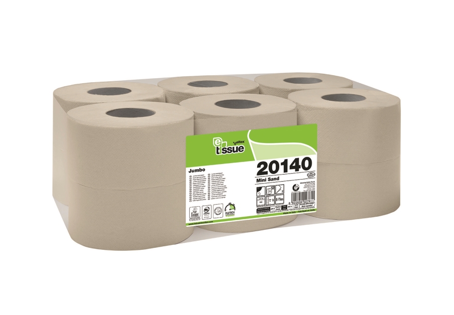 E-Tissue Mini Sand — Papier hygiénique Mini Jumbo