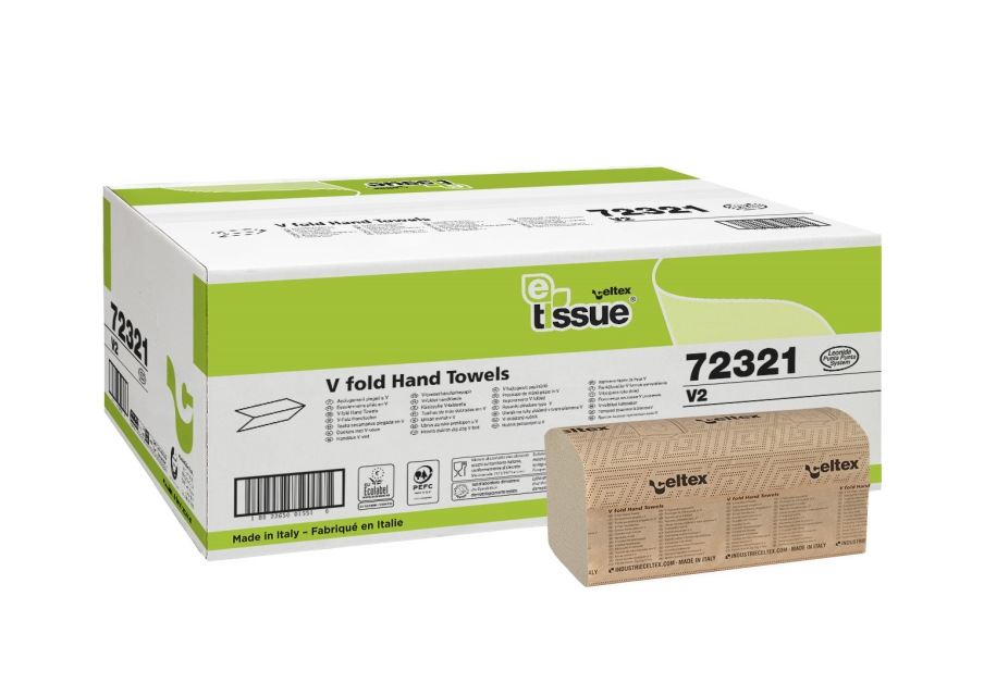 E-Tissue V2 — Essuie-mains pliés en V