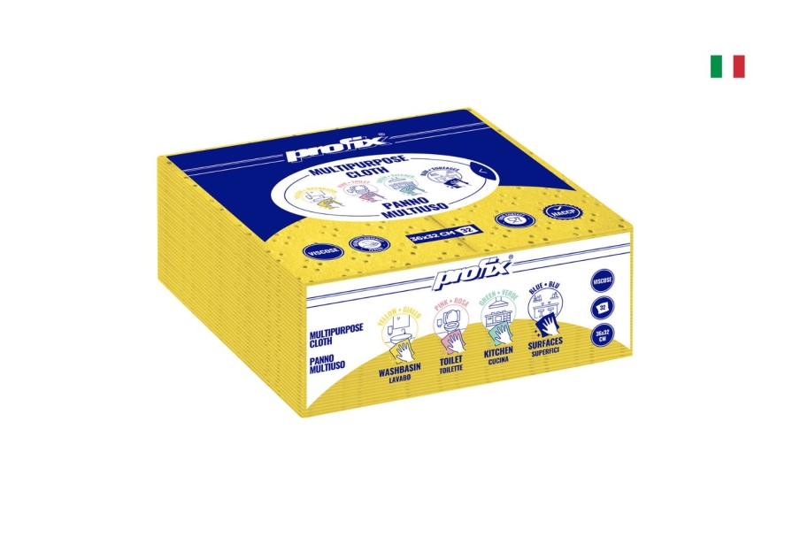 Profix 4C Yellow — Lavettes en viscose 32 × 36 cm