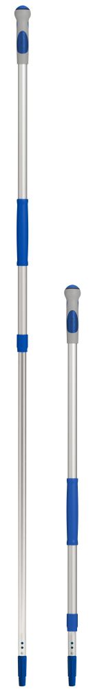 Manche télescopique aluminium à poignée ergonomique et embout conique