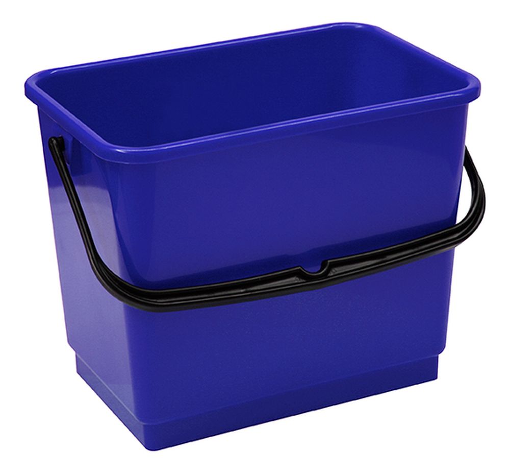 Seau plastique 4 L — 17 × 25,5 × 19,5 cm, bleu