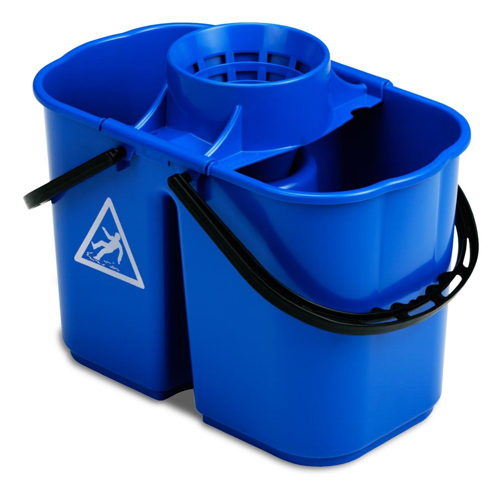 GEMINI — Seau double compartiment 15 L — 42 × 28 × 33 cm, bleu