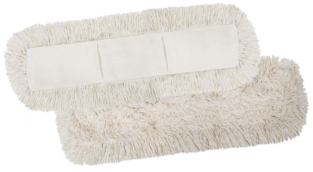 Frange de dépoussiérage en coton mélangé à poches — 40 × 12 cm