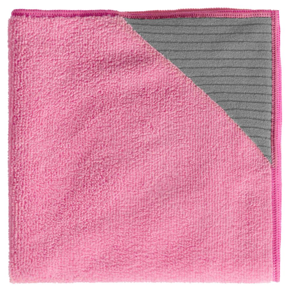 DUAL-T — Lavette à bord grattant — 40 × 40 cm, rouge — carton de 200