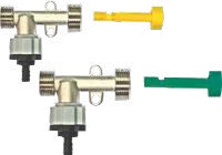 2 tubes Venturi avec soupape de sécurité pour Car Wash 02 (jaune-vert)